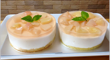 夏限定ピーチのチーズムース